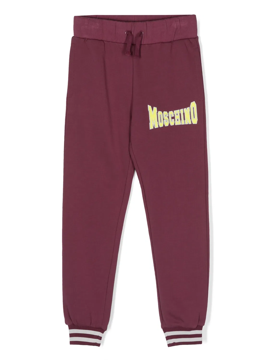 Спортивные брюки с логотипом Moschino, винно-красный