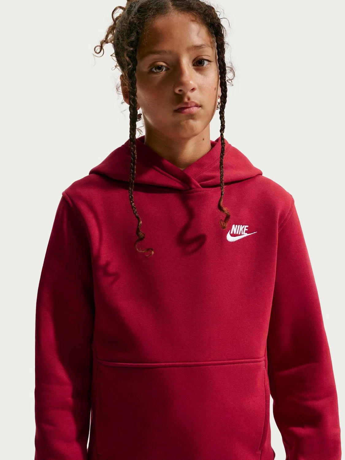 Худи Nike Club Fleece, цвет Tough Red — фото 4