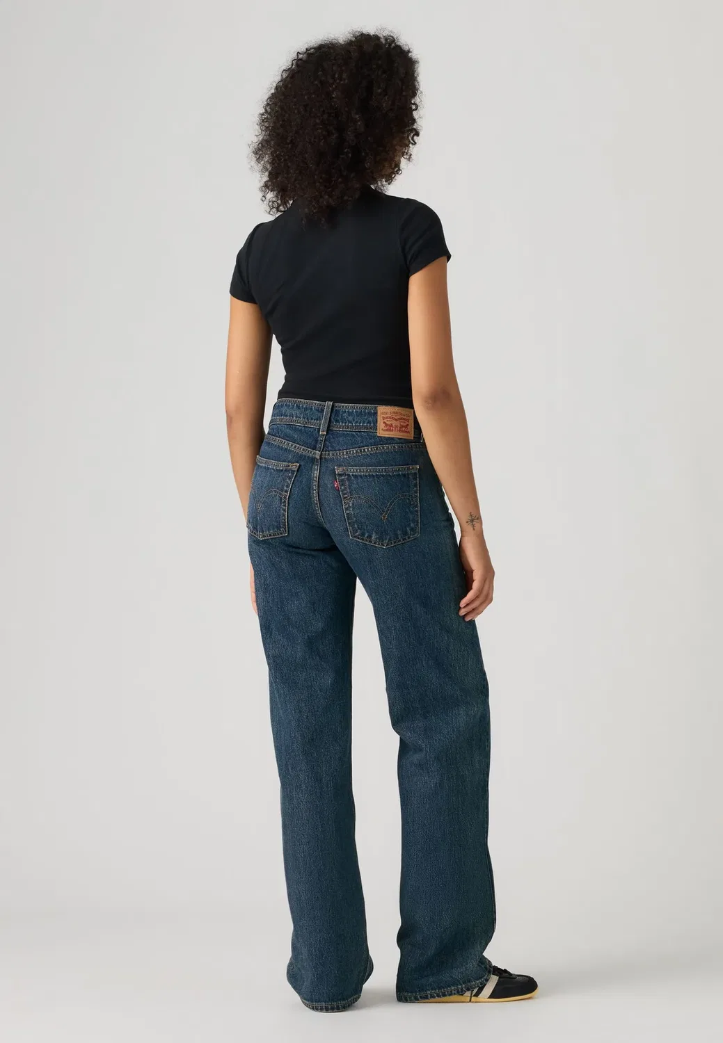 Джинсы свободного кроя с поясом и заниженной талией Levi'S, Dark Blue — фото 3