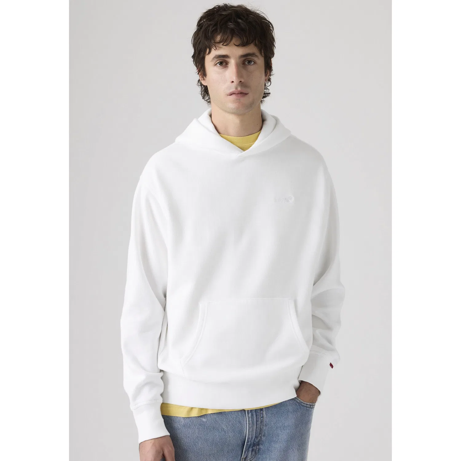 Мужской худи свободного кроя The Authentic худи Levi's, Bright White