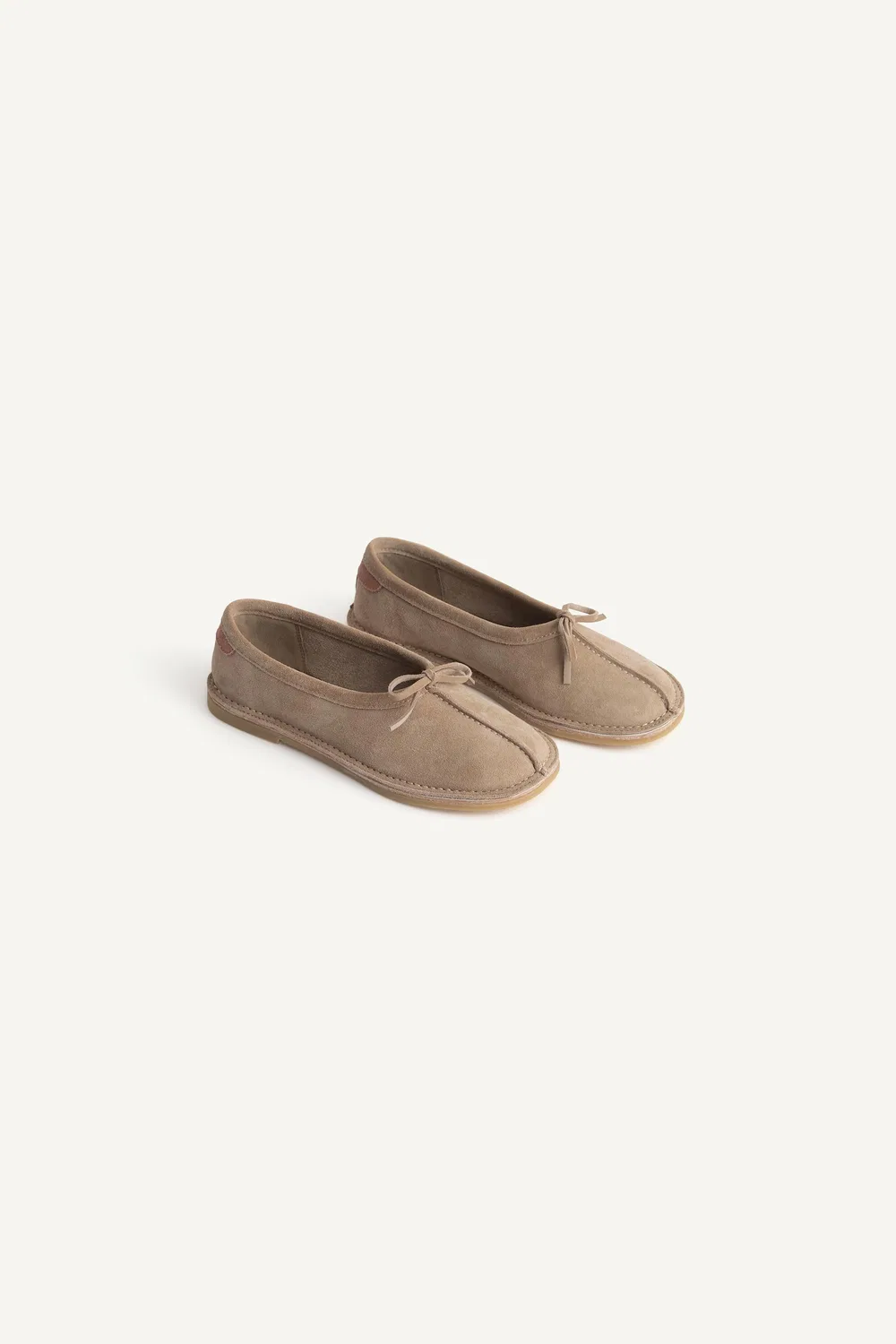 КОЖАНЫЕ БАЛЕТКИ ZARA, Brown — фото 4