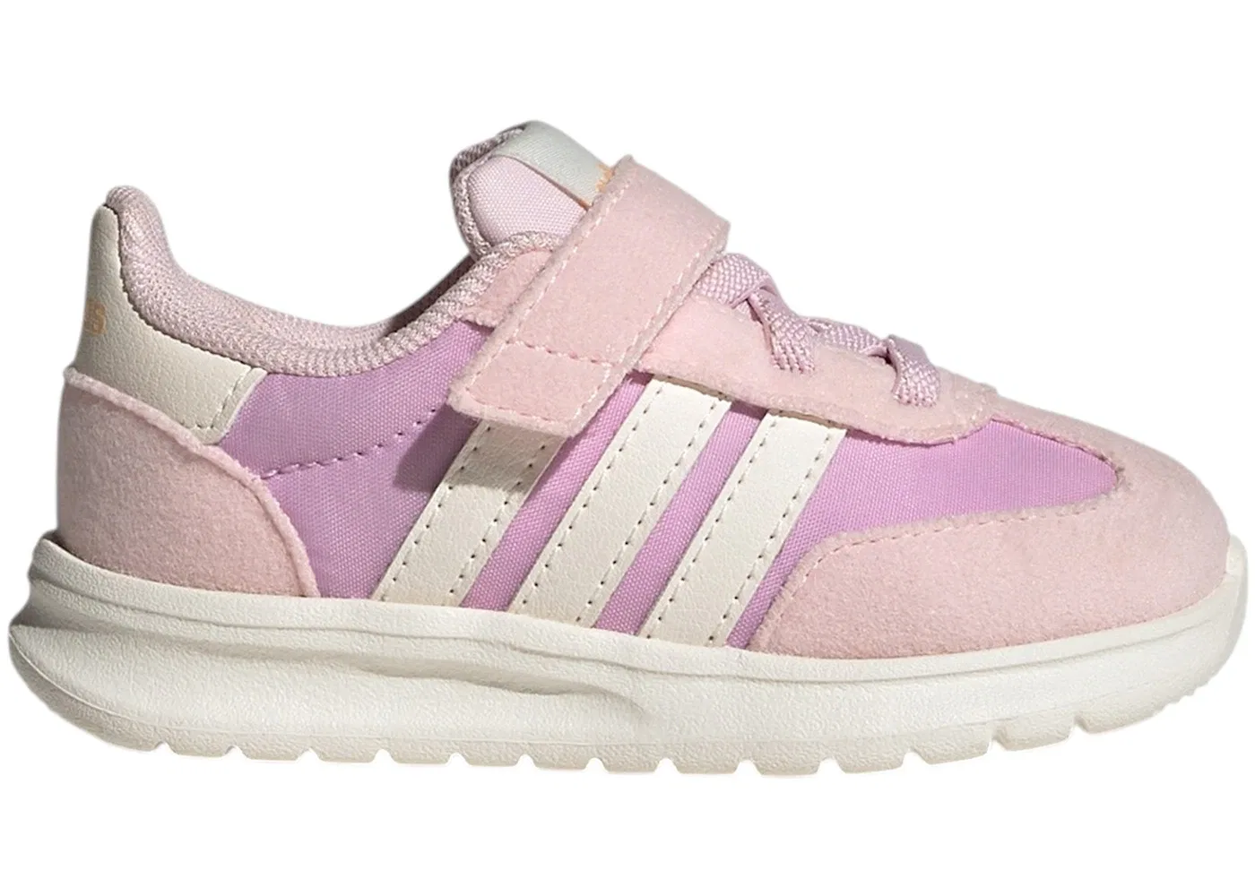 Детские кроссовки без шнурков с липучками Adidas Run 70s 2.0 Adidas, Bliss Lilac Off White Clear Pink