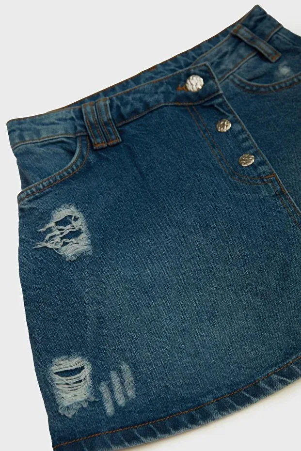 Детские шорты для девочек хлопковые Tyess, Navy Blue — фото 4