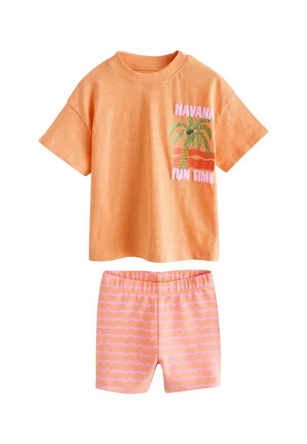 Комплект из 2 шорт с принтом, Next, Pink Orange, оранжевый/розовый — фото 2