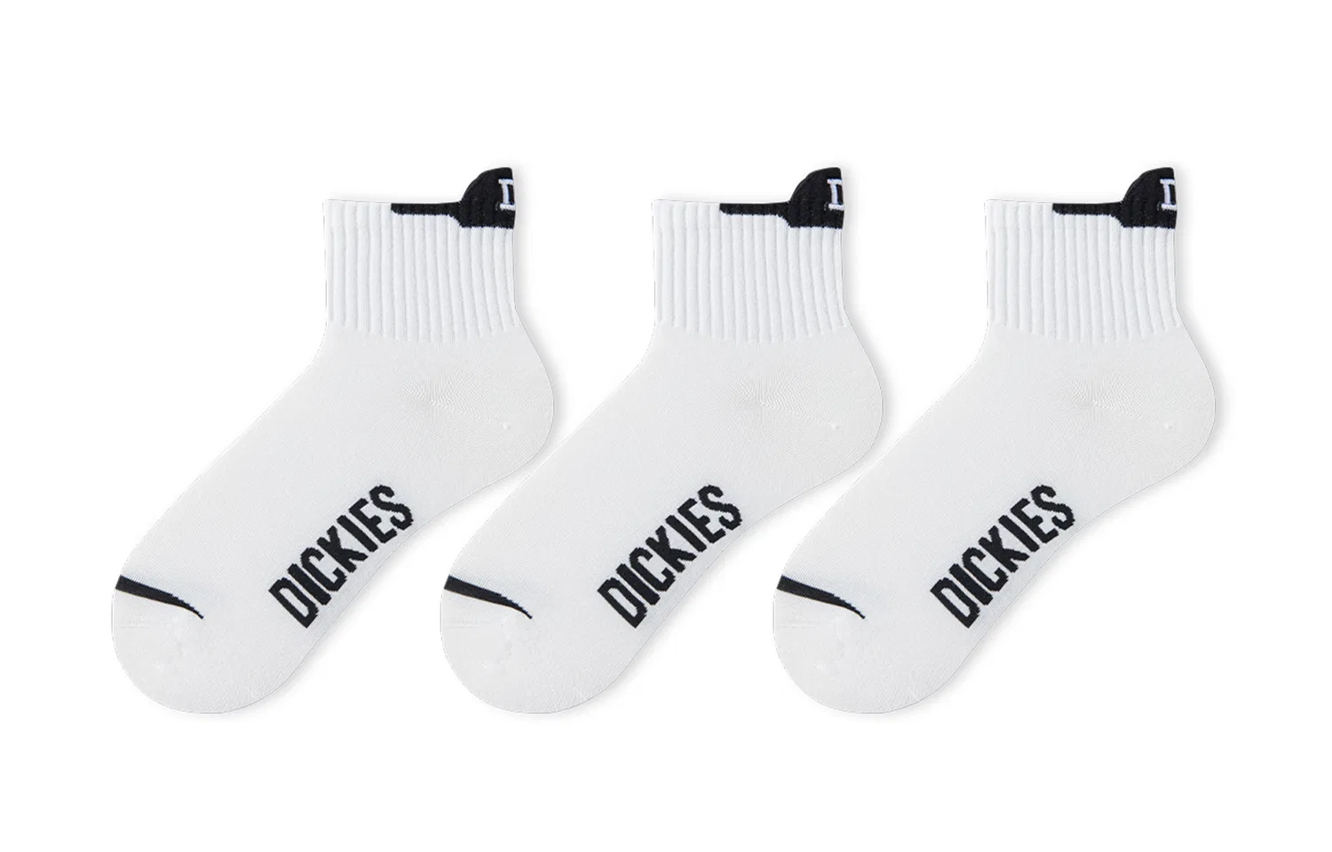 Носки детские с длиной по щиколотку, комплект из 3 пар, Dickies, White/White/Blue — фото 3