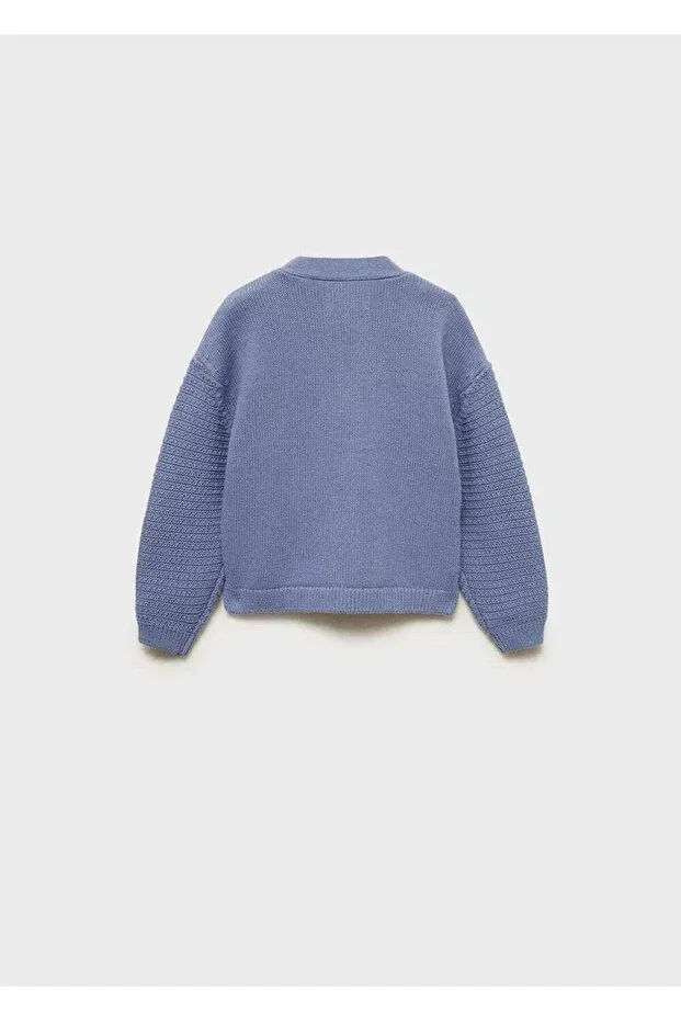 Детский кардиган для новорожденных хлопковый Mango Baby, Blue — фото 4