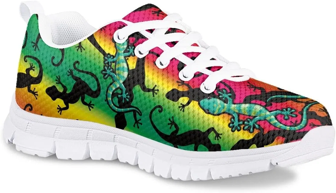 Детские кроссовки для девочек с принтом тигра Tiger Print AmzPrint, Gecko