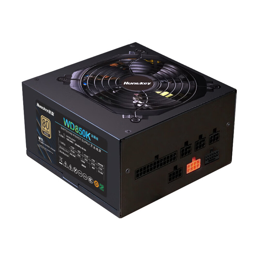 

Блок питания Huntkey WD850K, 850 Вт, модульный, чёрный