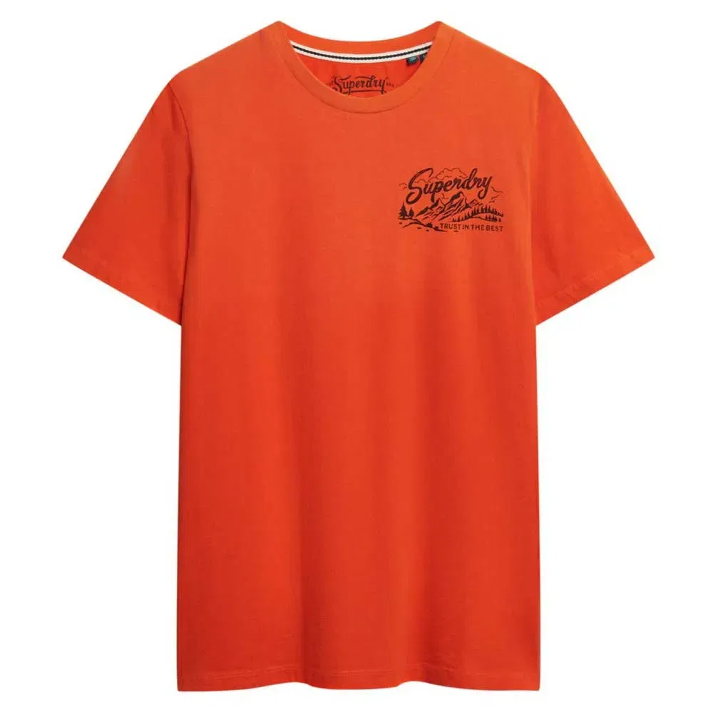 Футболка с коротким рукавом Superdry Lo-Fi Outdoors Relaxed Fit, оранжевый — фото 3