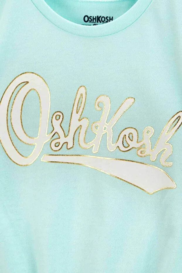 Детская футболка для девочек хлопковая Oshkosh, Blue — фото 3