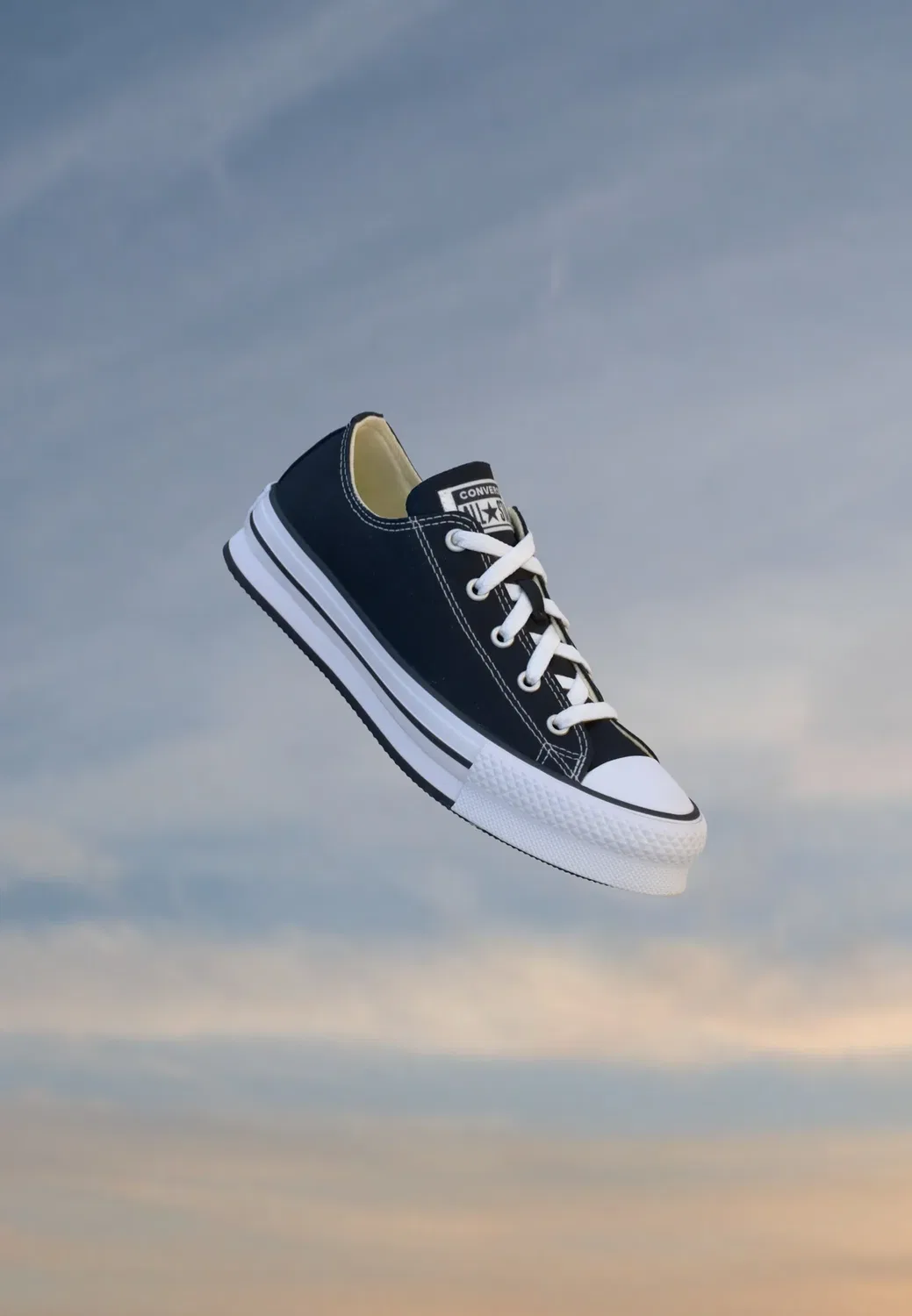 Подъемная платформа Chuck Taylor All Star - кроссовки Converse, Black/White