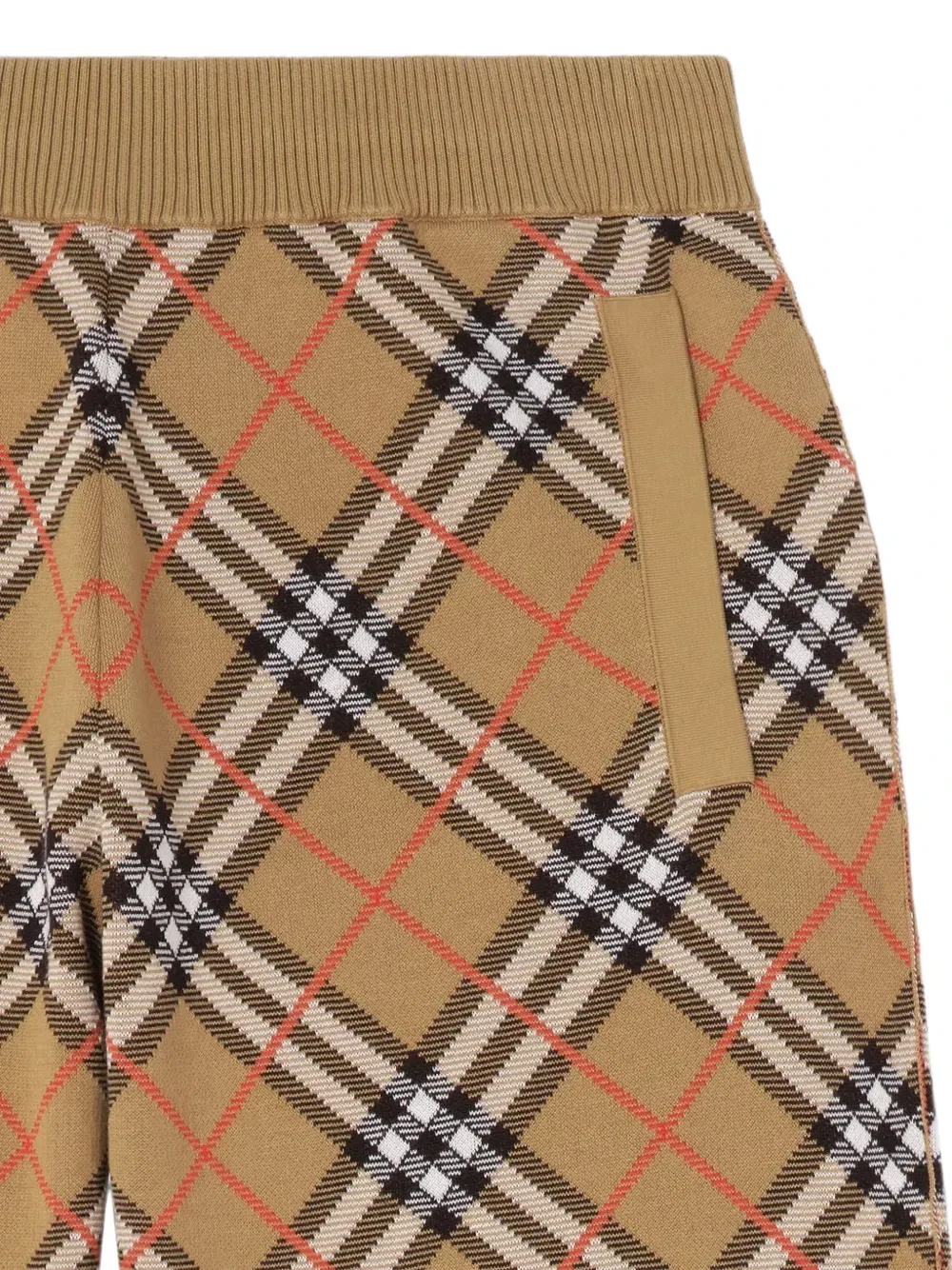 Шорты из хлопкового смесового материала с клетчатым узором Burberry, бежевый — фото 2