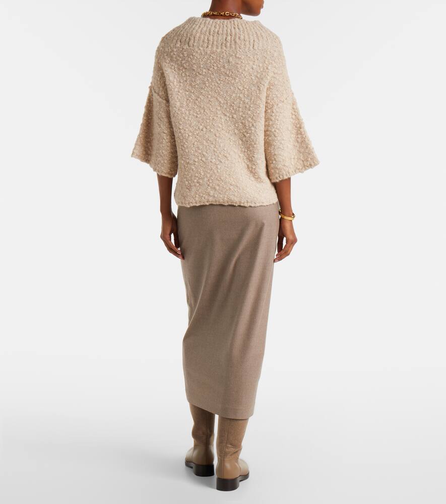 Свитер из смесовой пряжи альпаки и шерсти Eccelso Max Mara, Orzo — фото 3