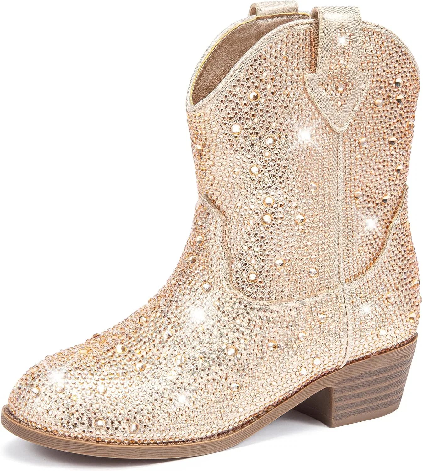 Детские сапоги для девочек с принтом Cowgirl Boots Motasha, Champagne
