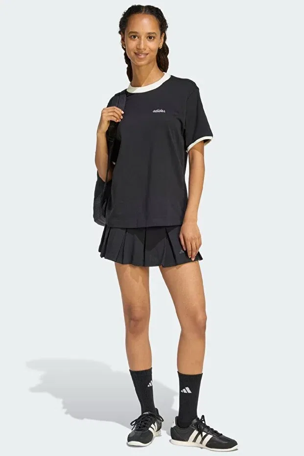 Женская юбка-шорты хлопковая Adidas, Black — фото 4