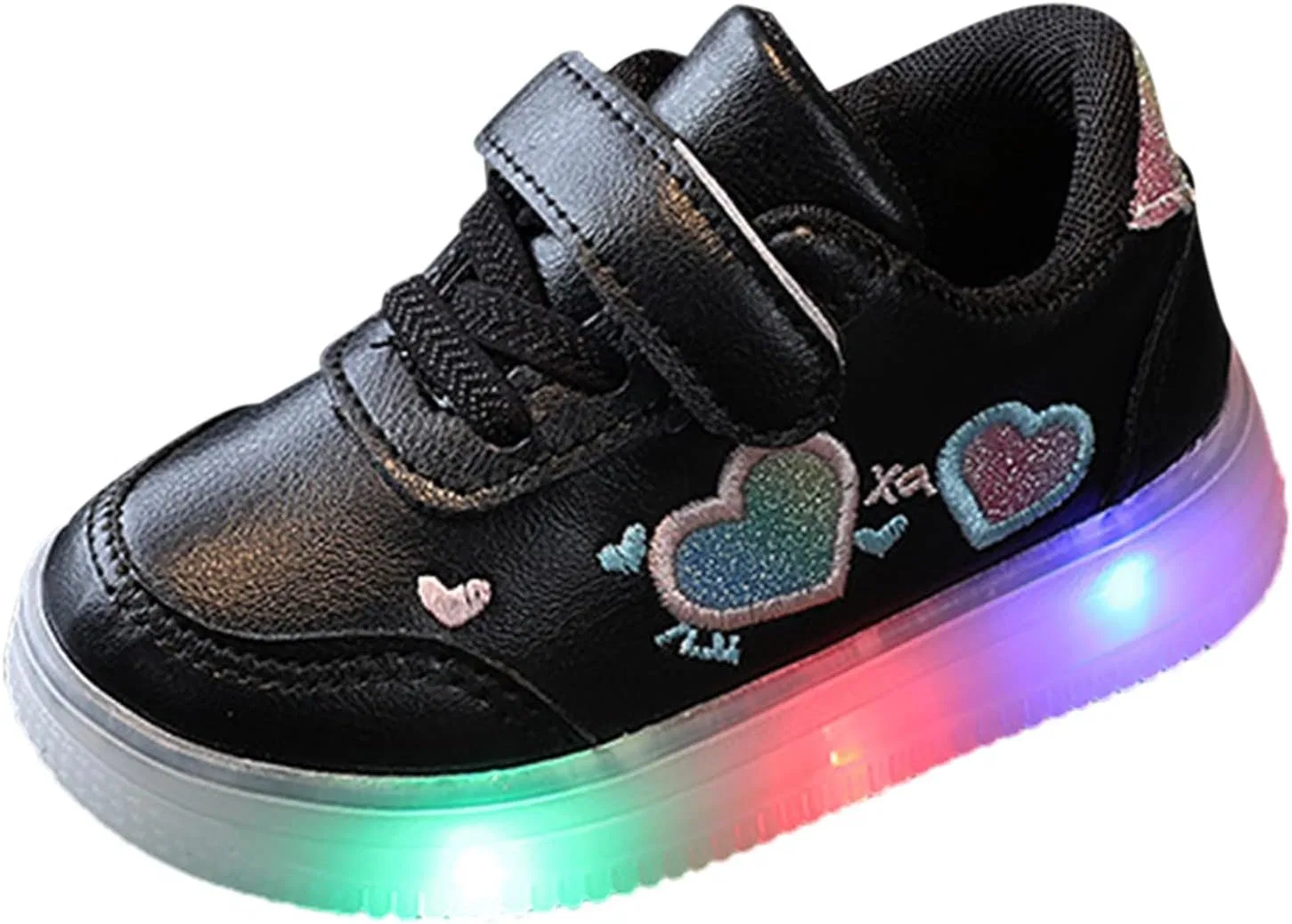 Детские кроссовки для девочек с LED-подсветкой, Black