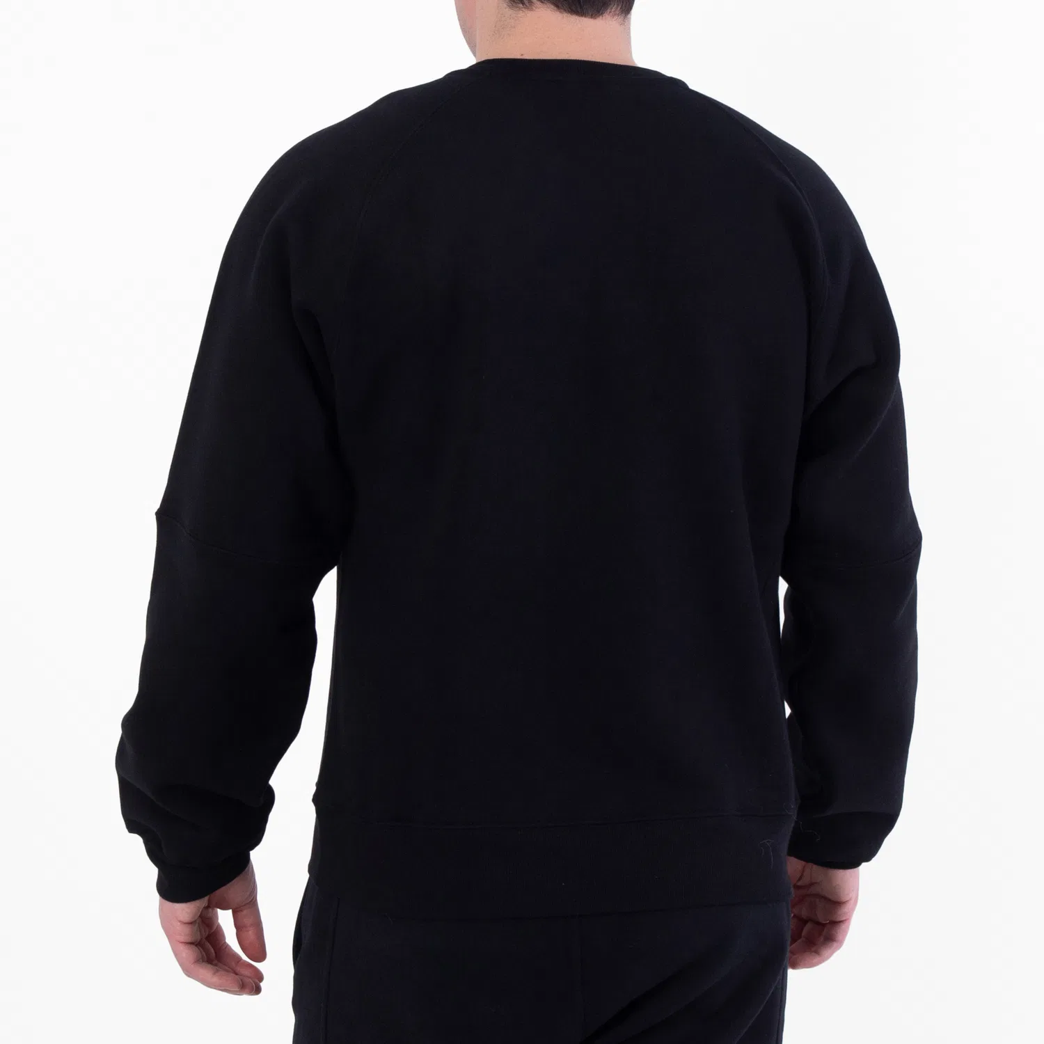 Свитшот оверсайз из хлопка Oversized Cotton Crewneck Sweatshirt Saint Laurent, Black — фото 4