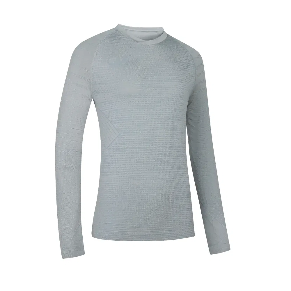 Детская спортивная футболка с круглым вырезом Moderate DECATHLON, Steel Gray/Light Steel Gray