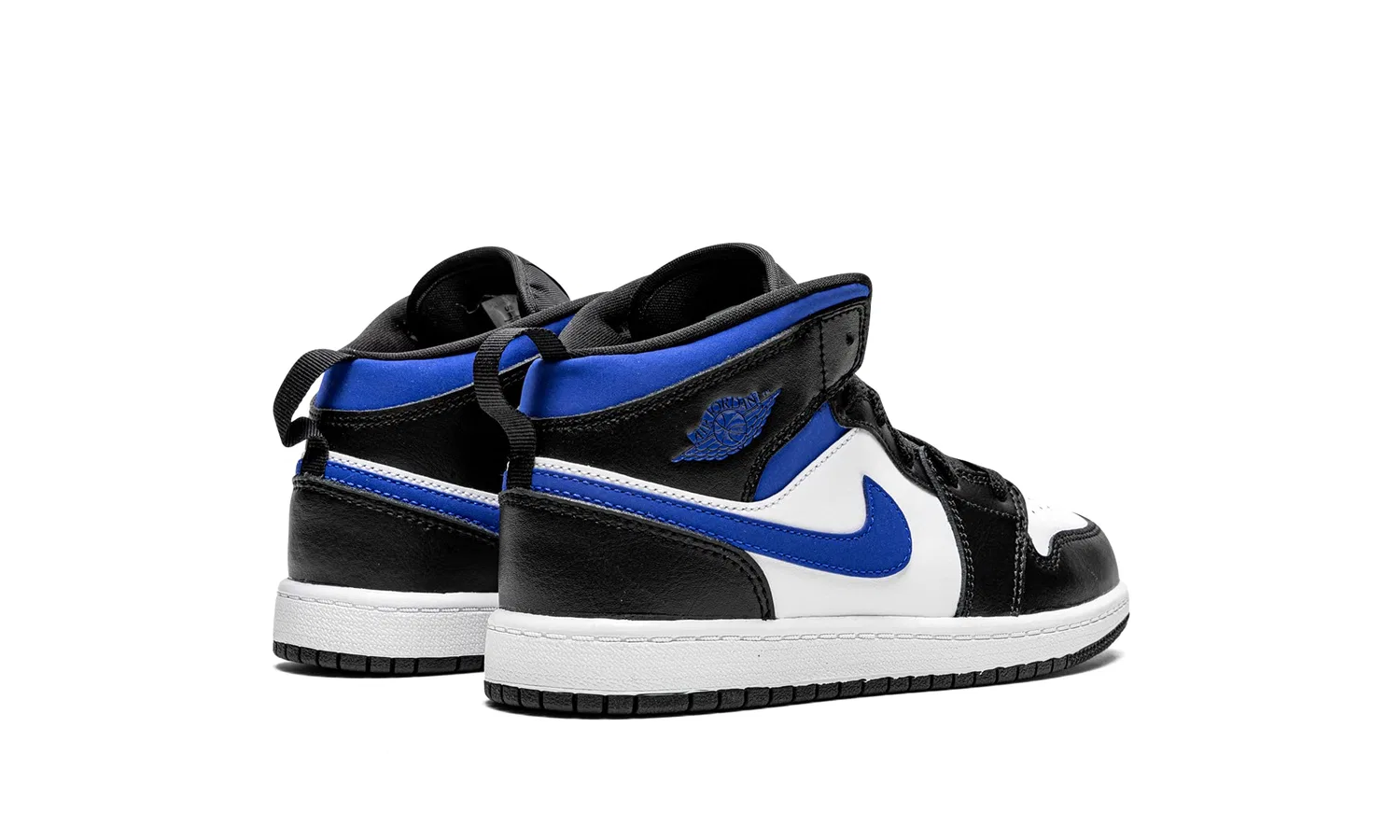 Детские кроссовки для мальчиков с принтом Jordan Preschool NIKE, Black White Racer Blue — фото 3