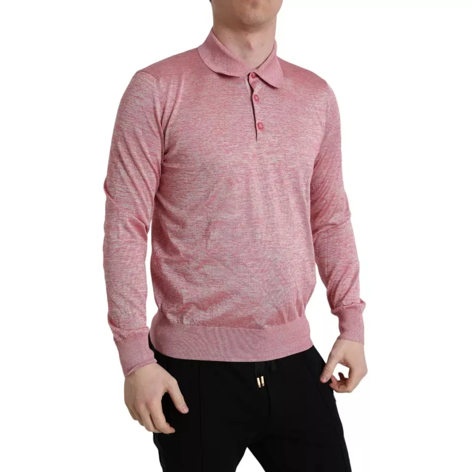 Мужской пуловер с воротником Dolce & Gabbana, Pink