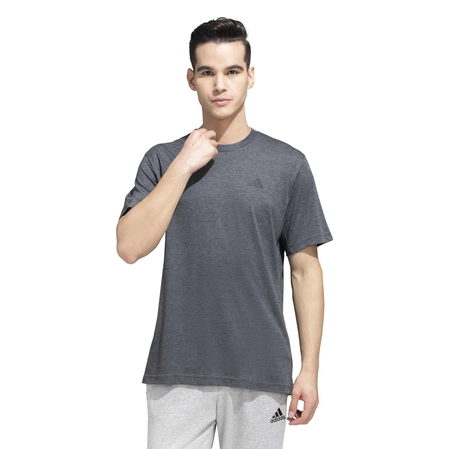 Мужская футболка с принтом Train Essentials Training Tee adidas, Dark Grey/White/Black