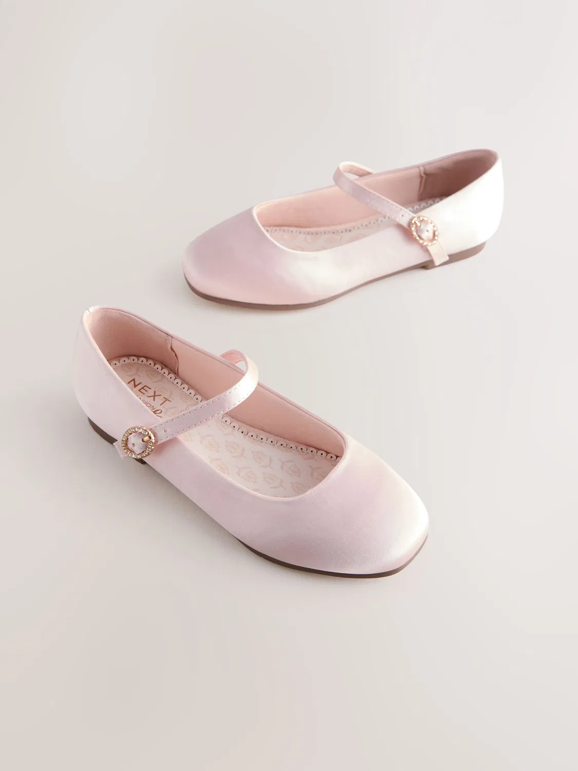 Туфли Мэри Джейн, Pink Satin Stain Resistant Next, розовый