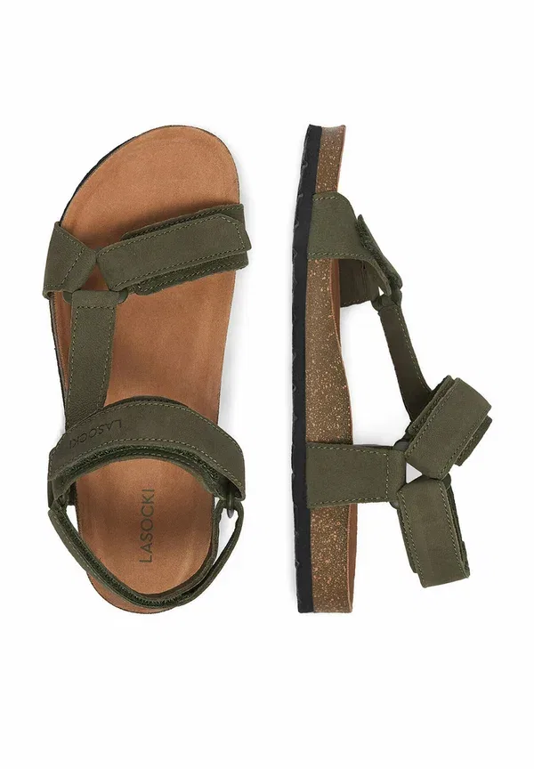 Сандалии кожаные Sandals boy Lasocki Young, Khaki, хаки — фото 3