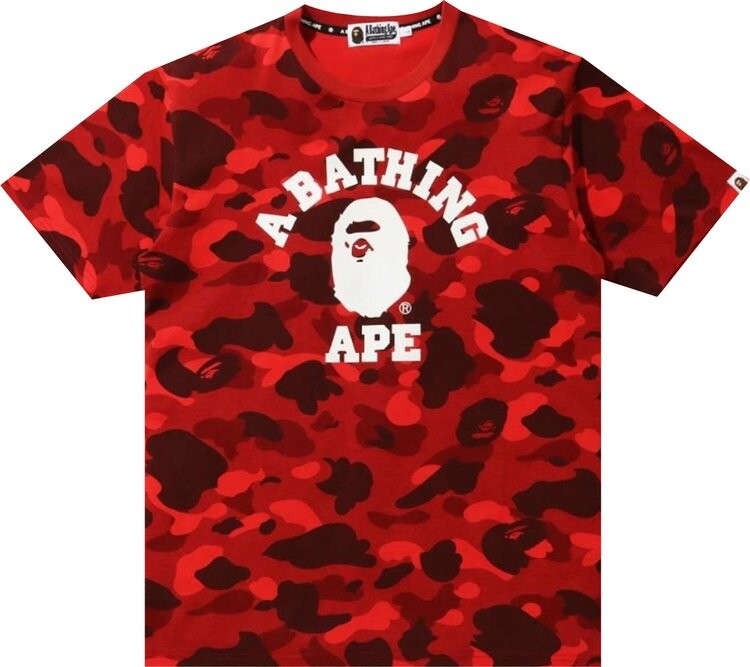 

Футболка BAPE Color Camo College Tee 'Red', красный