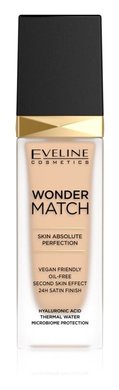 

Стойкая жидкая основа с гиалуроновой кислотой Eveline Cosmetics Wonder Match, оттенок 11 Almond 30 мл