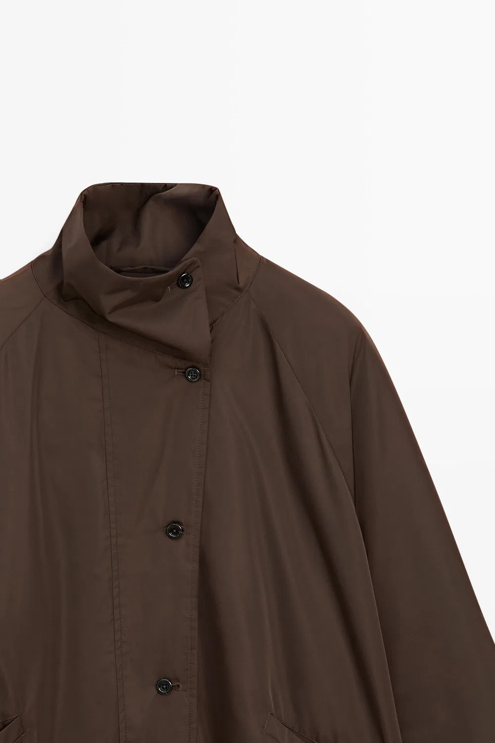 Куртка пуховая Massimo Dutti, объемная, Mole Brown — фото 4
