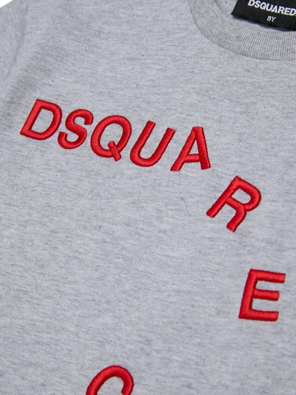 Футболка с вышитым логотипом Dsquared2 Kids, серый — фото 4