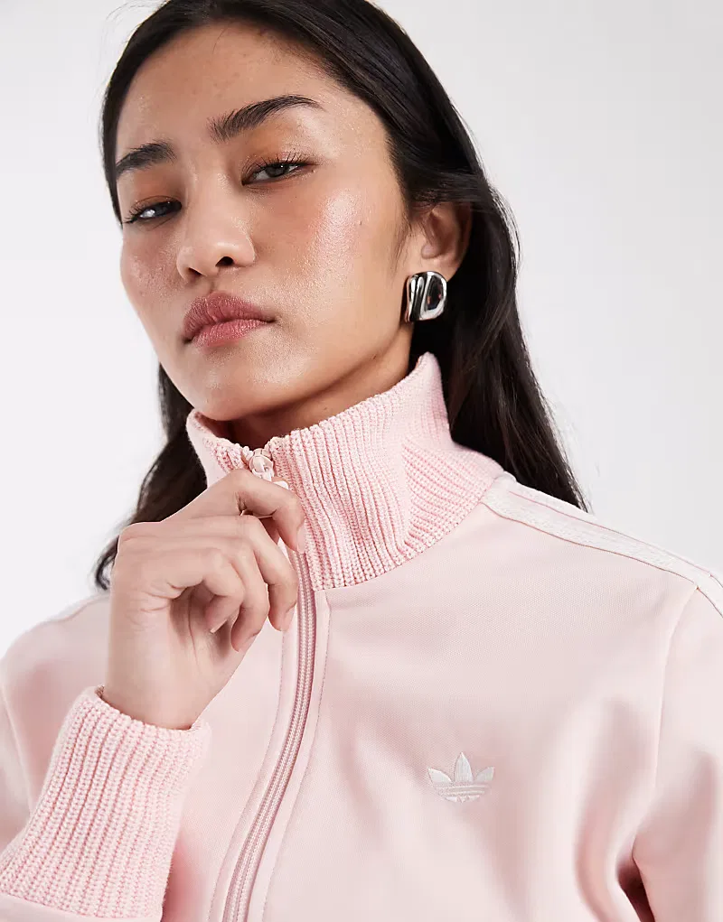Спортивная куртка Adidas Originals Firebird с вязаными деталями, песочно-розовый — фото 3