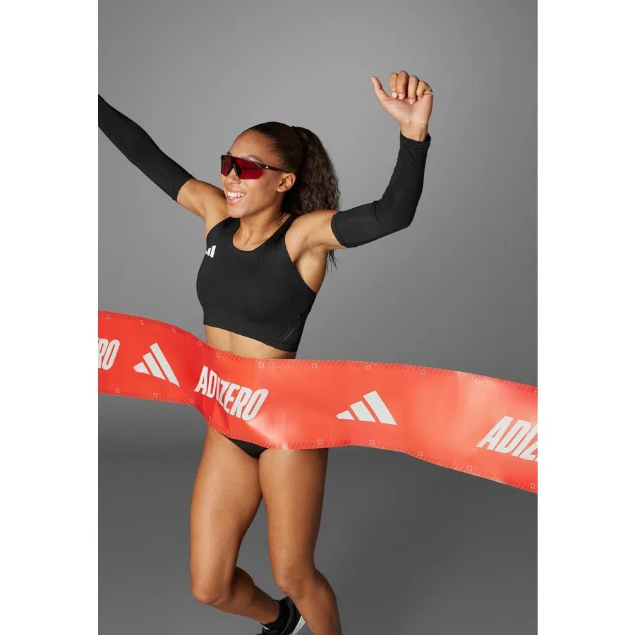 Женский топ для бега Adizero Essentials Crop, adidas, Черный — фото 4