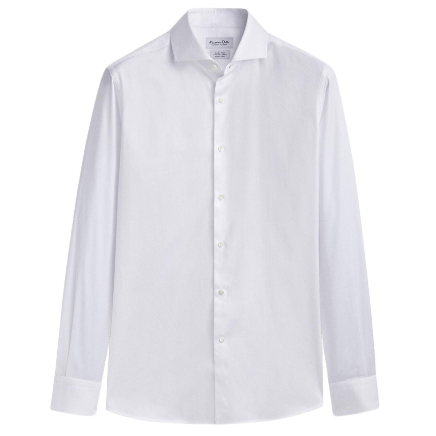 

Рубашка приталенного кроя с сотовой текстурой Easy Iron Massimo Dutti, белый