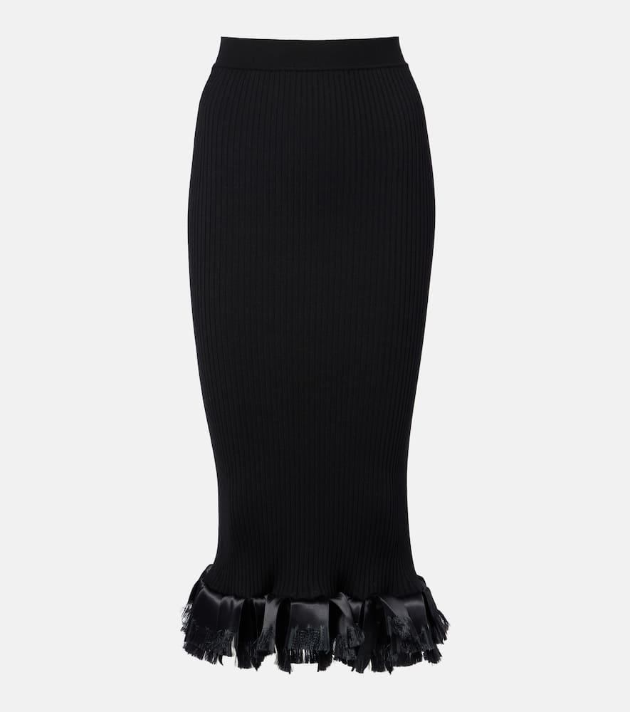 

Юбка миди Riley из шерстяной смеси Fforme, Black