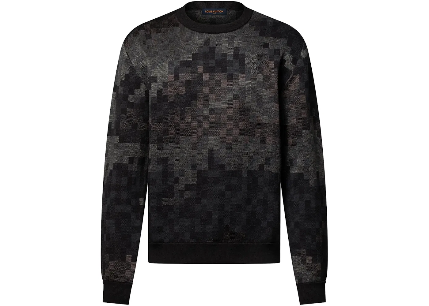 Мужской пуловер с жаккардовым принтом Damoflage Louis Vuitton, Black