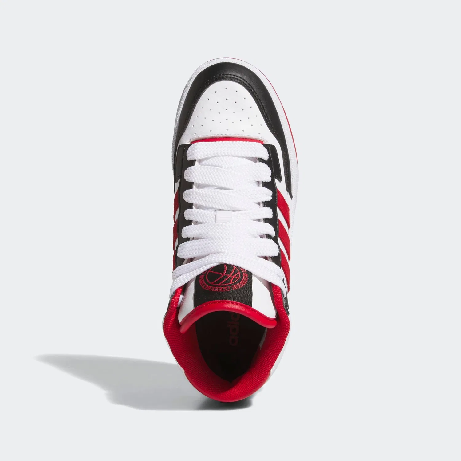 Детские кроссовки высокие Rapid Court Mid Adidas Sportswear, Core Black/Team Power Red 2/Ftwr White — фото 4