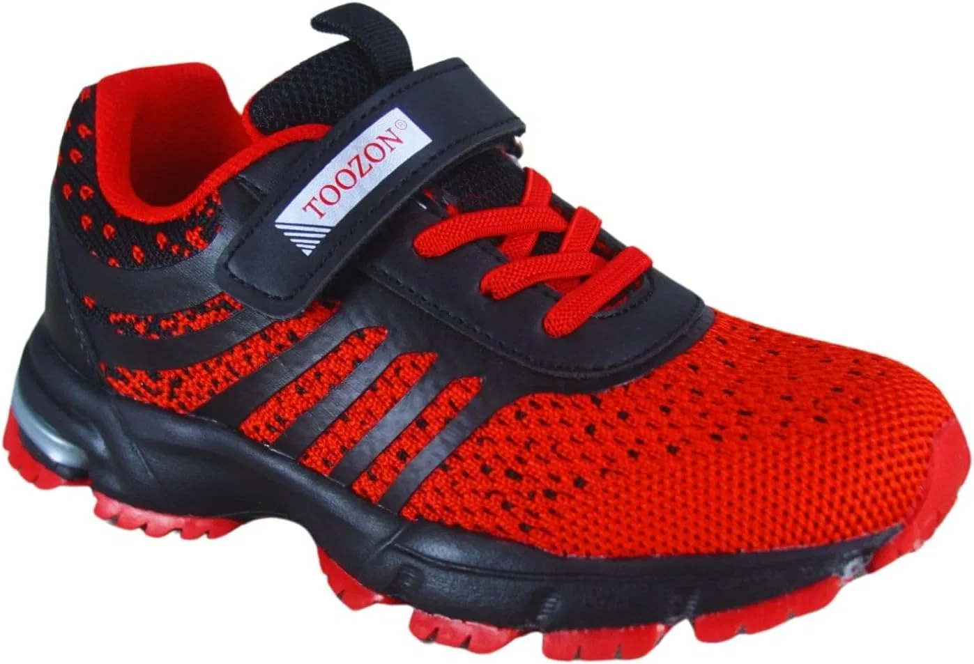 Детские кроссовки для бега с легкими ремешками toozon, Red Black