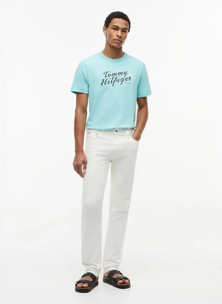 Футболка с принтом логотипа Tommy Hilfiger, бирюзовый — фото 4