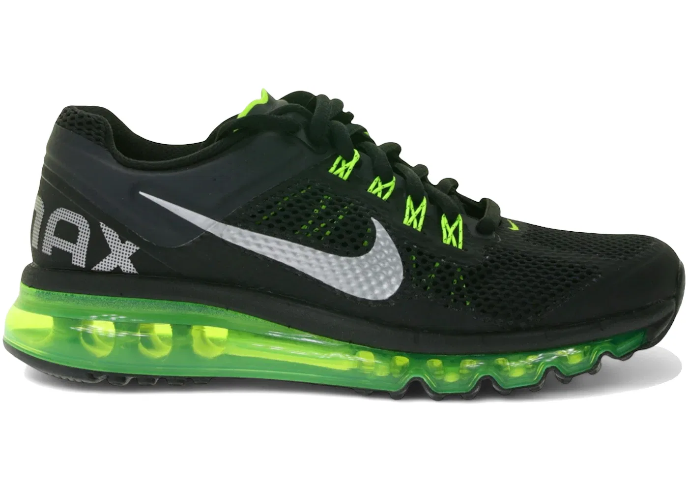Детские кроссовки Nike Air Max 2013 Black Volt (2024) (GS), цвет Black/Volt/Metallic Silver