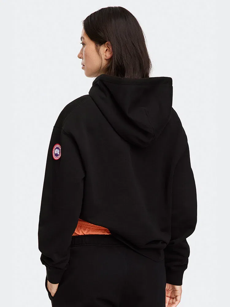 Женская футерная футболка с длинным рукавом Wander Hoody CANADA GOOSE, Black — фото 2