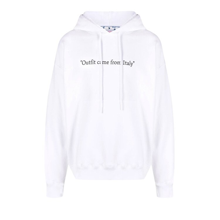 

Худи Off-White From Italy Skate Hoodie 'White/Black', белый