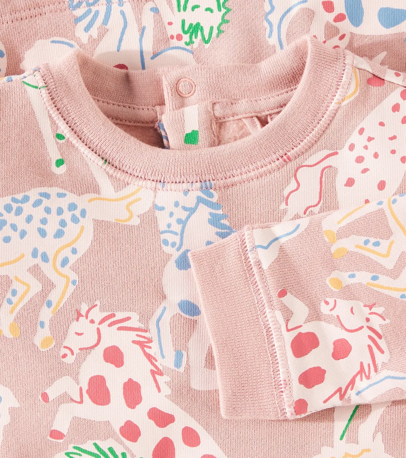 Детское хлопковое платье Praierie Horses Stella McCartney Kids, розовый — фото 3