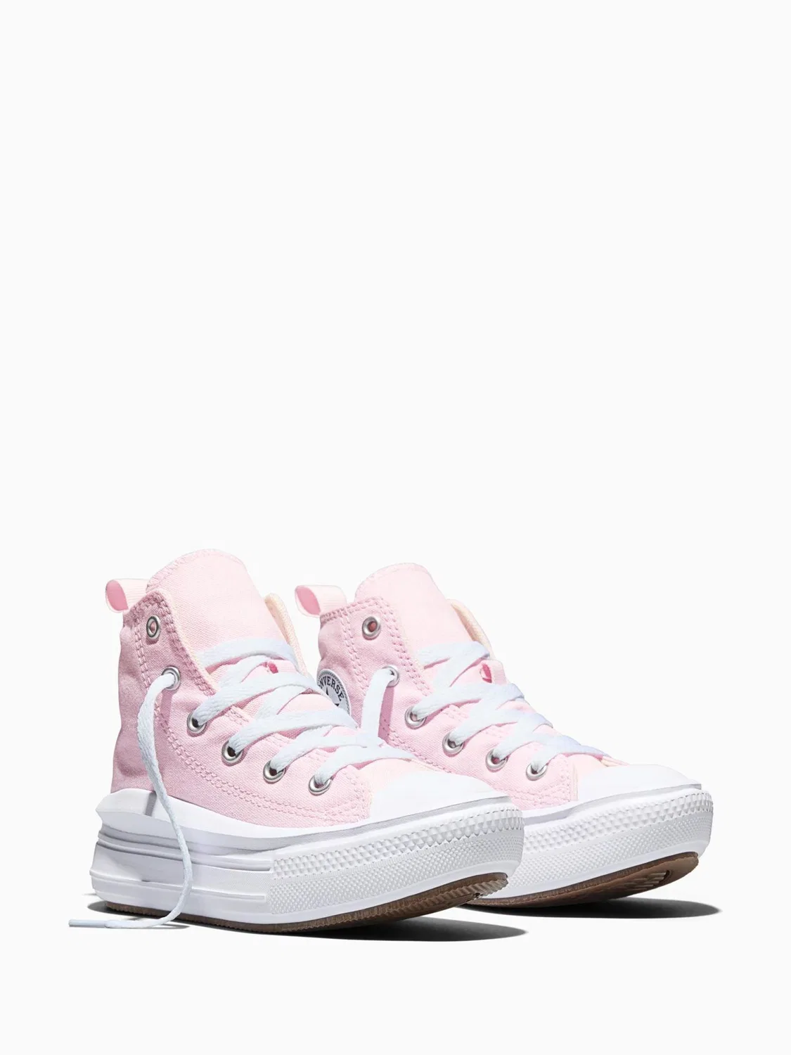 Кроссовки высокие платформа Converse Move, розовый/белый — фото 3