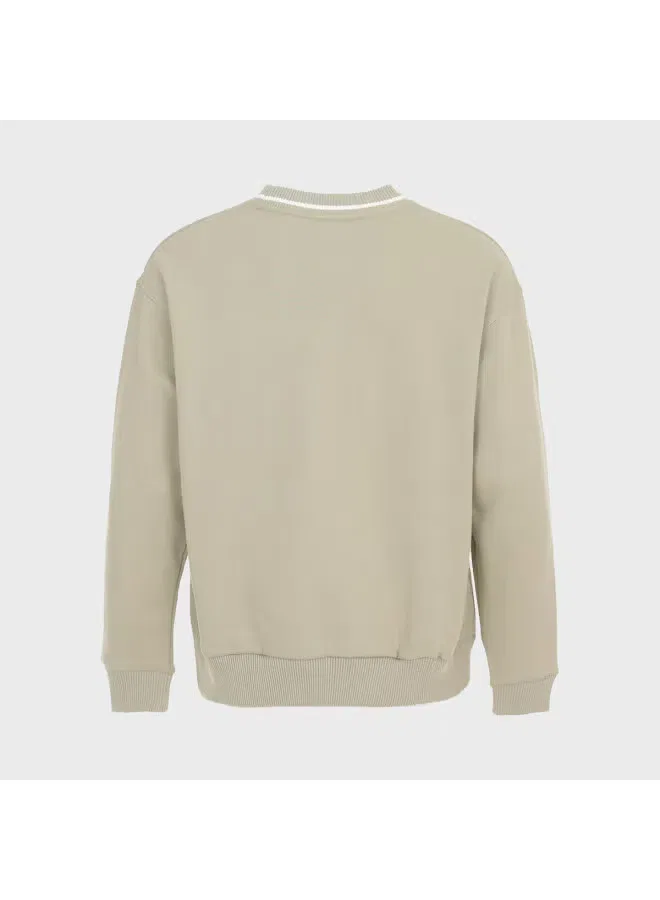 Свитшот свободный с полосами Zara, светло-зеленый — фото 3