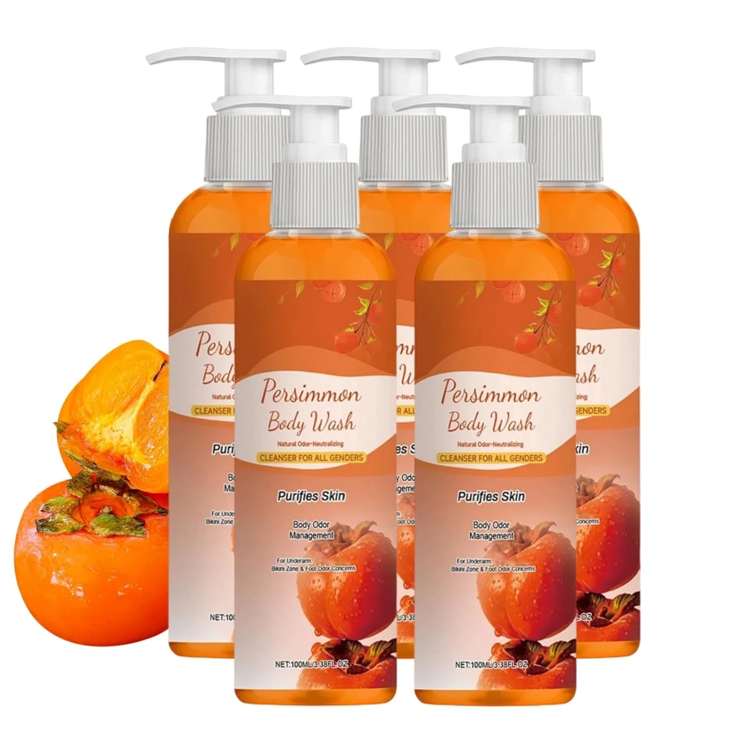 Гель для душа с ароматом хурмы NourishNur, 100 мл, 5pc