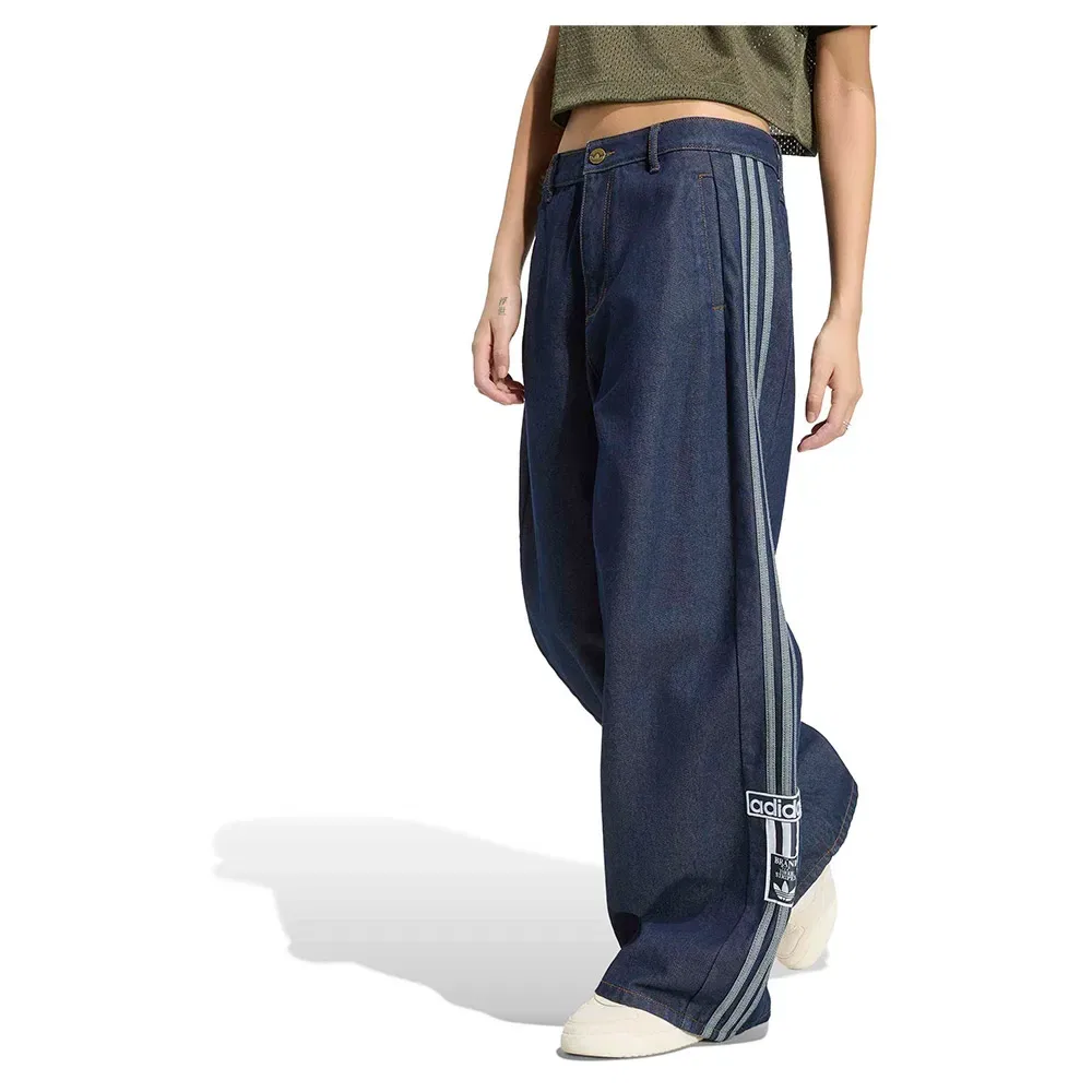 Женские джинсы свободного кроя с широкими штанинами Adibreak Mid Rise Wide Leg Adidas Originals, Blue