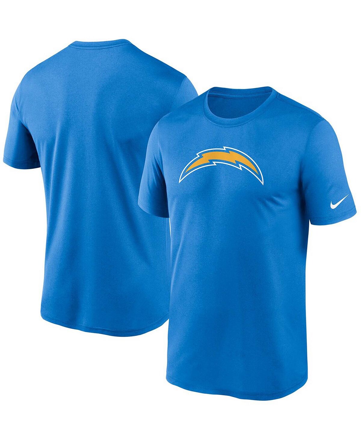 

Мужская футболка big and tall powder blue los angeles chargers logo essential legend performance Nike, синий