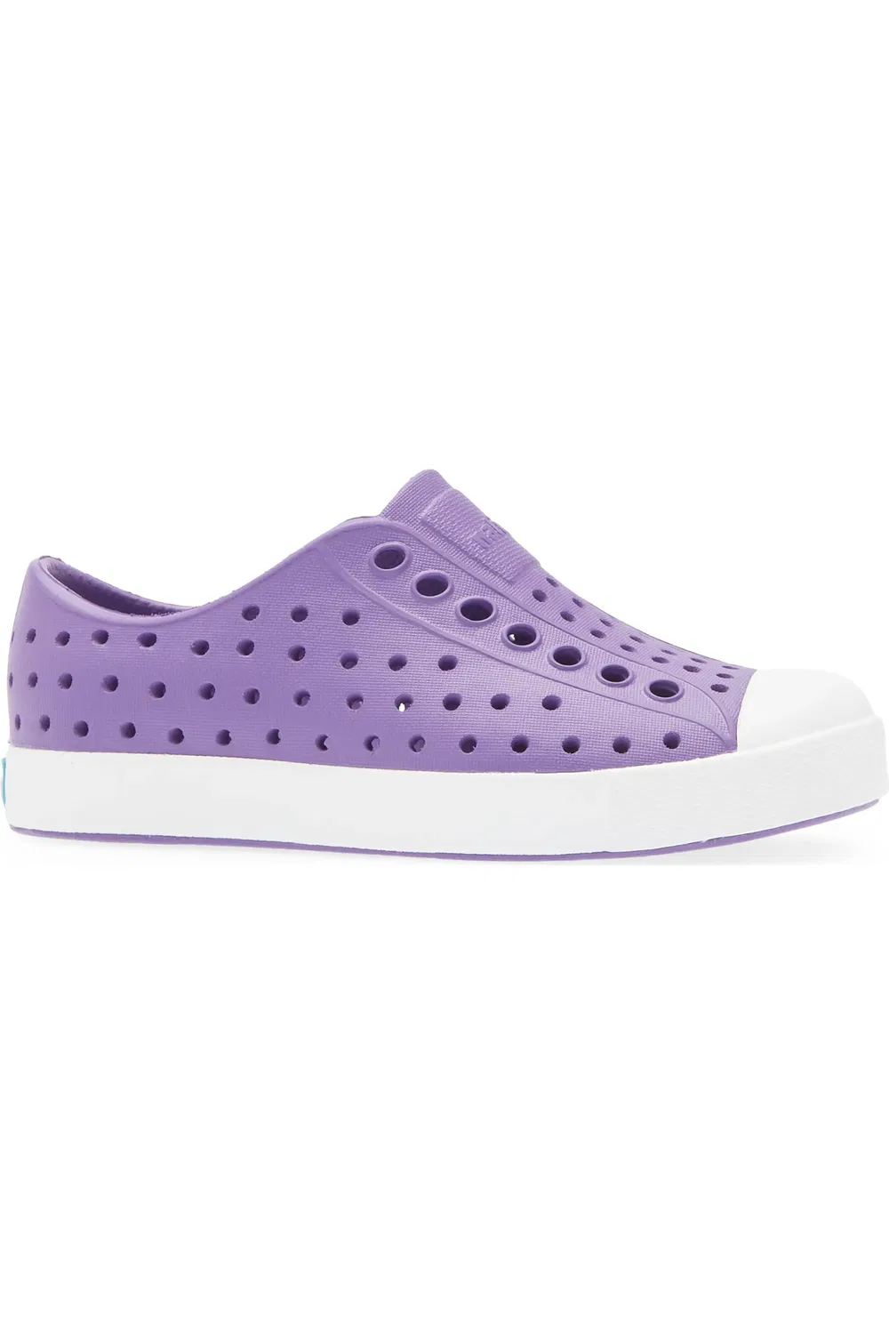 Кеды детские водонепроницаемые Jefferson Slip-On Native Shoes, Punk Purple/Shell White — фото 3