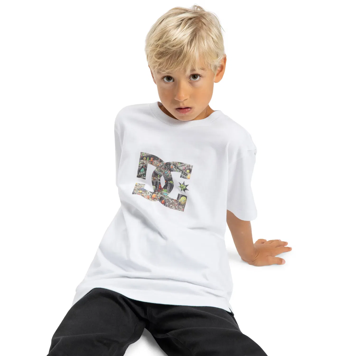 Детская футболка для мальчиков хлопковая DC Star Filled DC Shoes, Blanco — фото 4